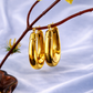 Sleek Oval Gold Hoop Earrings