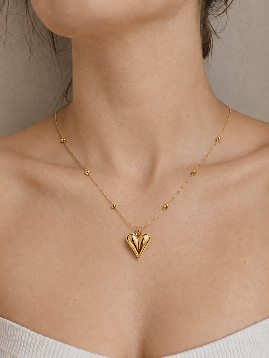 Radiant Gold Heart Necklace