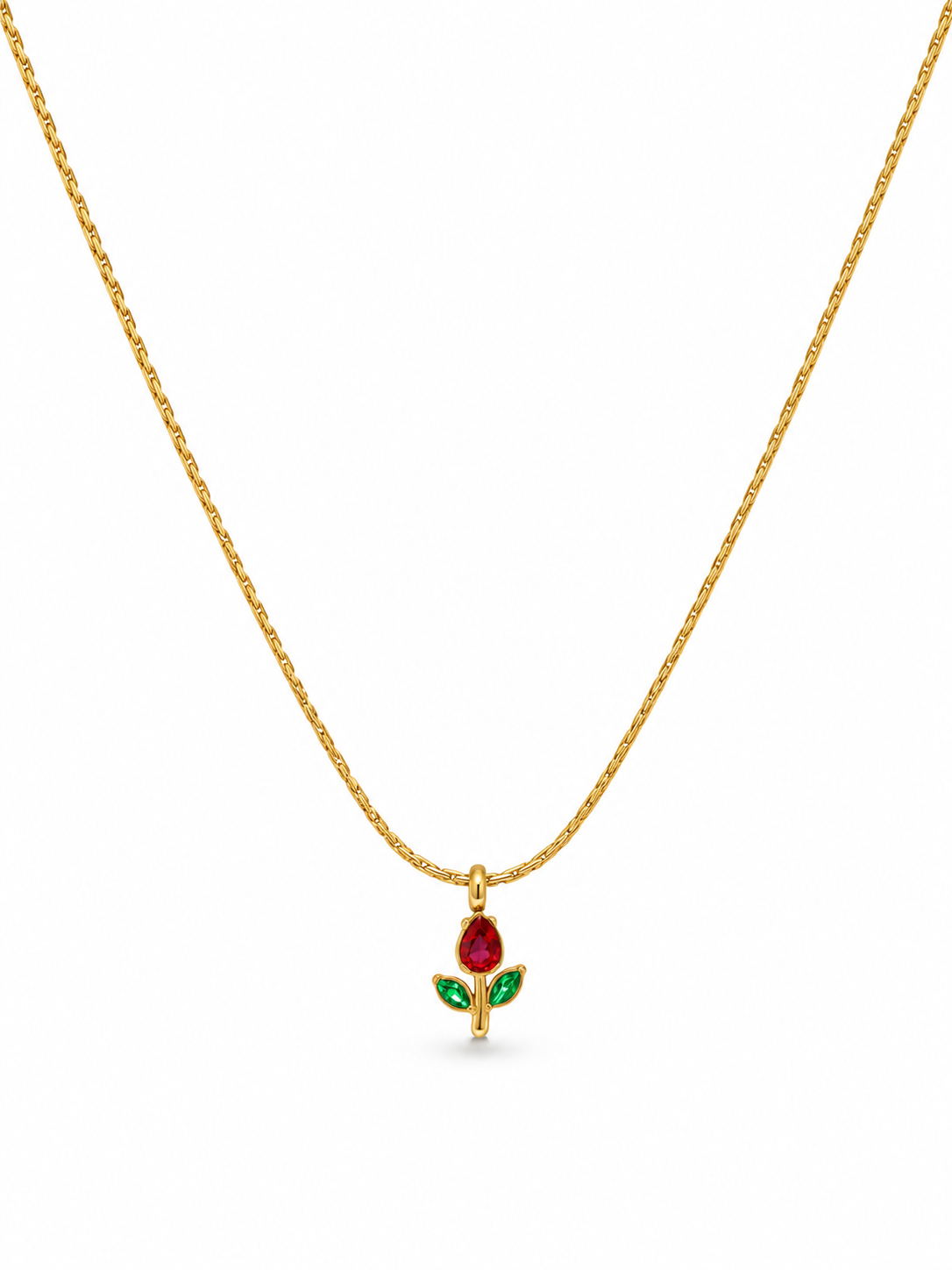 Tulip Anti Tarnish Pendant Necklace