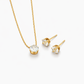 Solitaire Necklace with Matching Studs