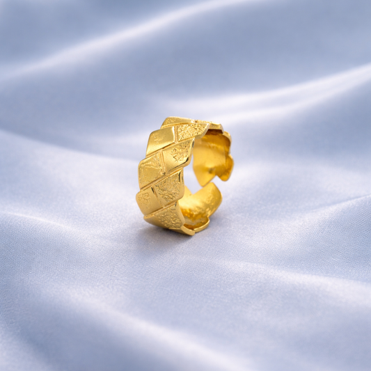 Textured Pattern Adjustable Ring