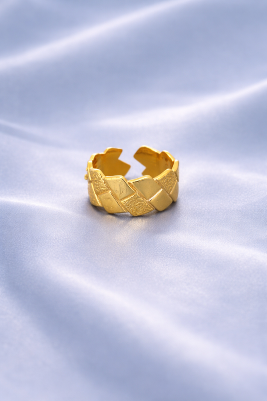 Textured Pattern Adjustable Ring