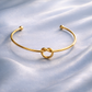 Minimal Knot Heart Adjustable Bracelet