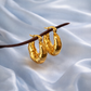 Classic Textured Gold Hoop Earrings