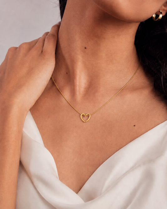 Minimal Heart Pendant Necklace