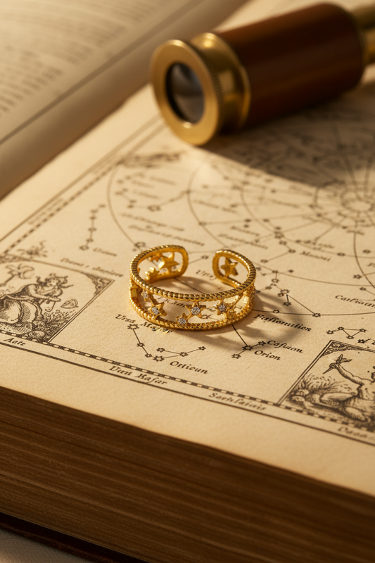 Celestial Star Adjustable Gold Ring