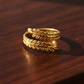 Golden Laurel Leaf Adjustable Ring