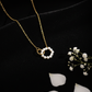 Eterna Pearl Circle Gold Necklace