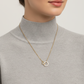 Eterna Pearl Circle Gold Necklace