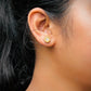 Imperial Roman Dial Gold Studs Earrings