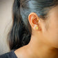 Golden Floral Stud Earrings