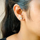 Elegant Teardrop Stud Earrings with Stones