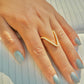 V-Shape Diamond Accent Gold Ring