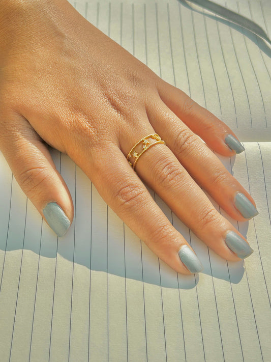 Celestial Star Adjustable Gold Ring
