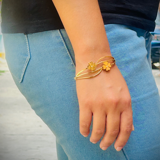 Bohemian Rhinestone Flower Bracelet