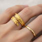 Golden Laurel Leaf Adjustable Ring