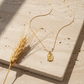 Golden Bloom Tulip Pendant Necklace