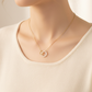 Eterna Pearl Circle Gold Necklace