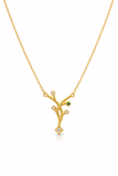 Elegant Branch Necklace with Multicolor Stone