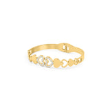 Sparkling Crystal Heart Link Bracelet