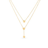 Trendy Double Chain Heart Necklace