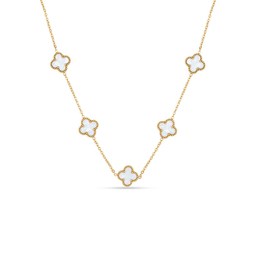 Lucky Clover Anti Tarnish Charm Necklace
