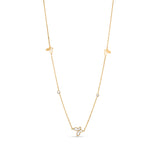 Butterfly Charm Necklace With Stones