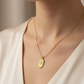 Golden Bloom Tulip Pendant Necklace