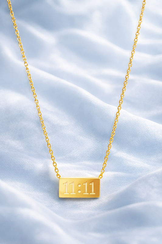 Eternal 11:11 Gold Bar Necklace