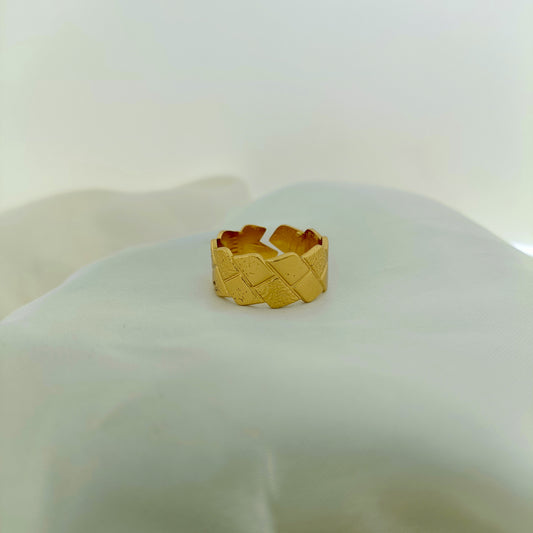 Textured Pattern Adjustable Ring