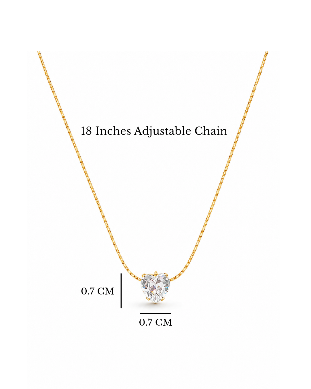 Heart Solitaire Pendant Necklace